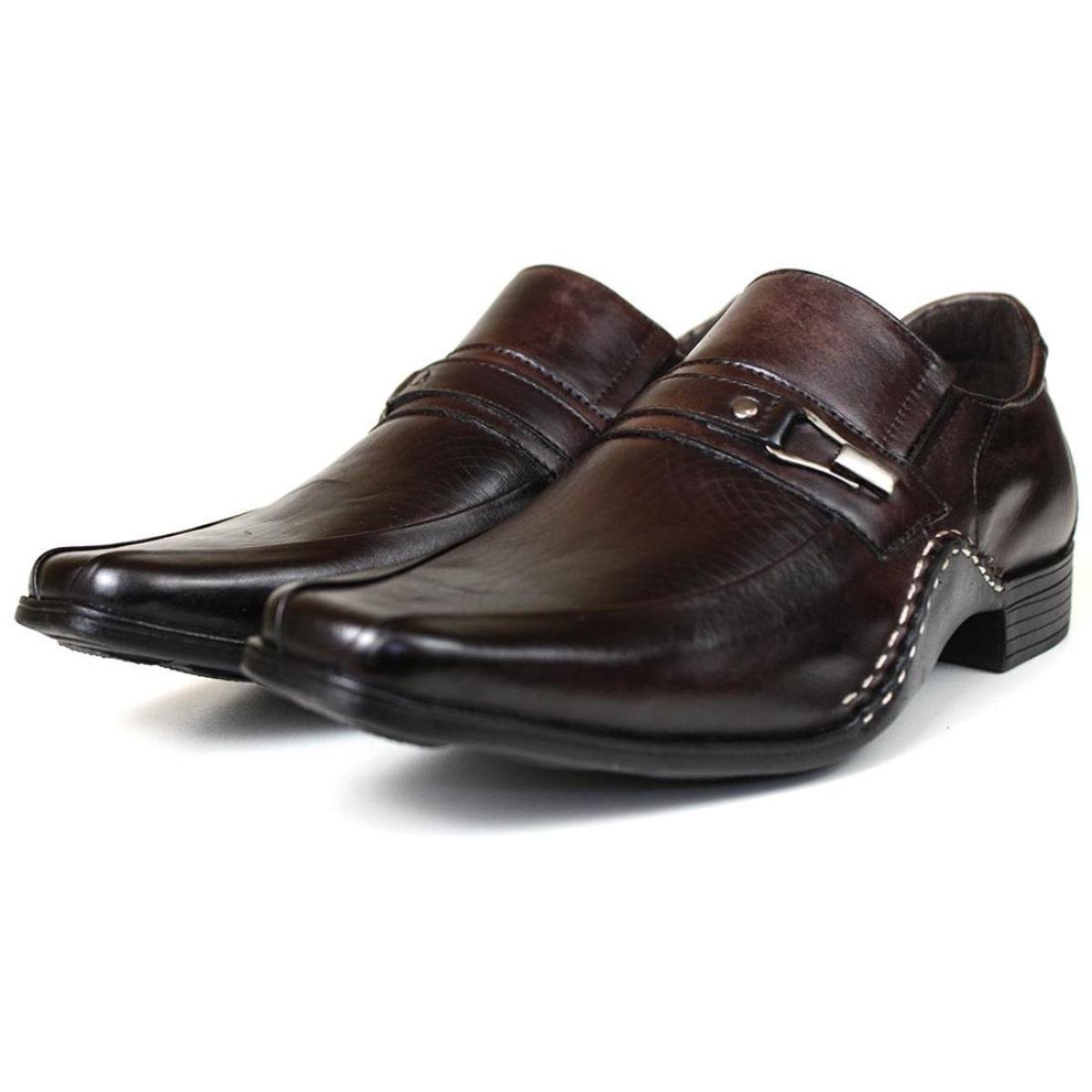 Sapato Social Masculino Oxford Bico Fino Couro Costurado Menor preço em Sapato Social Masculino Oxford Bico Fino Couro Costurado