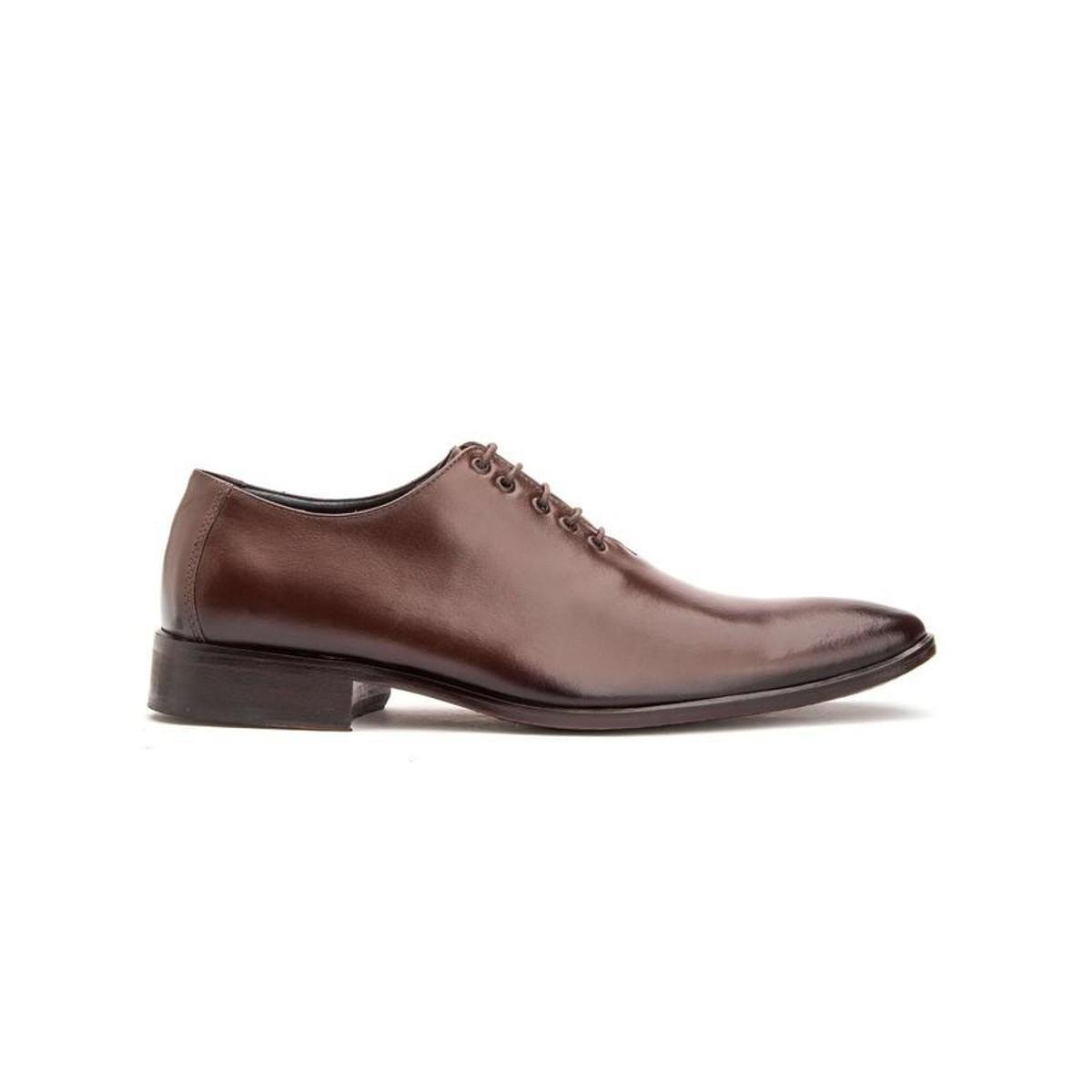 Sapato Social Masculino Oxford Couro Cromo Mouro 2001 - Marrom | Zattini