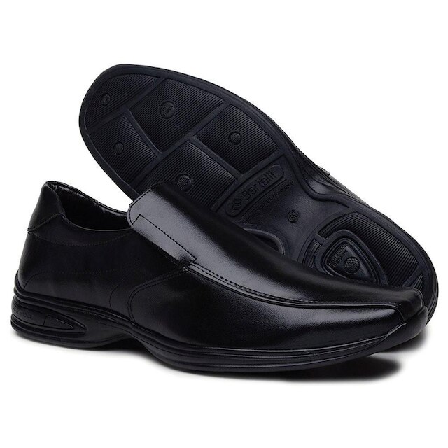 Sapato Social Masculino Sistema Anti Shock Forro Espumado Fechamento Elastico Calce Facil Moderno