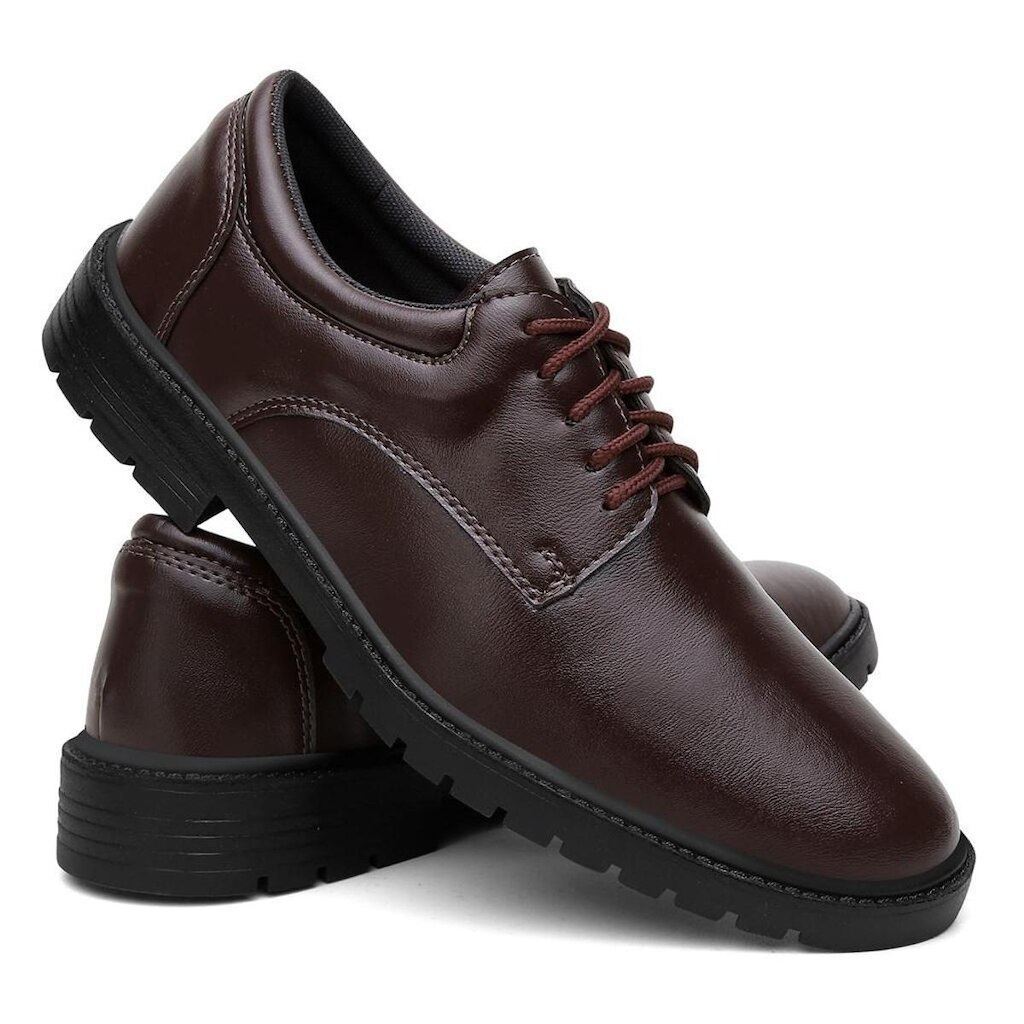 Sapato Social Masculino Sport Fino Cadarço Linha Conforto