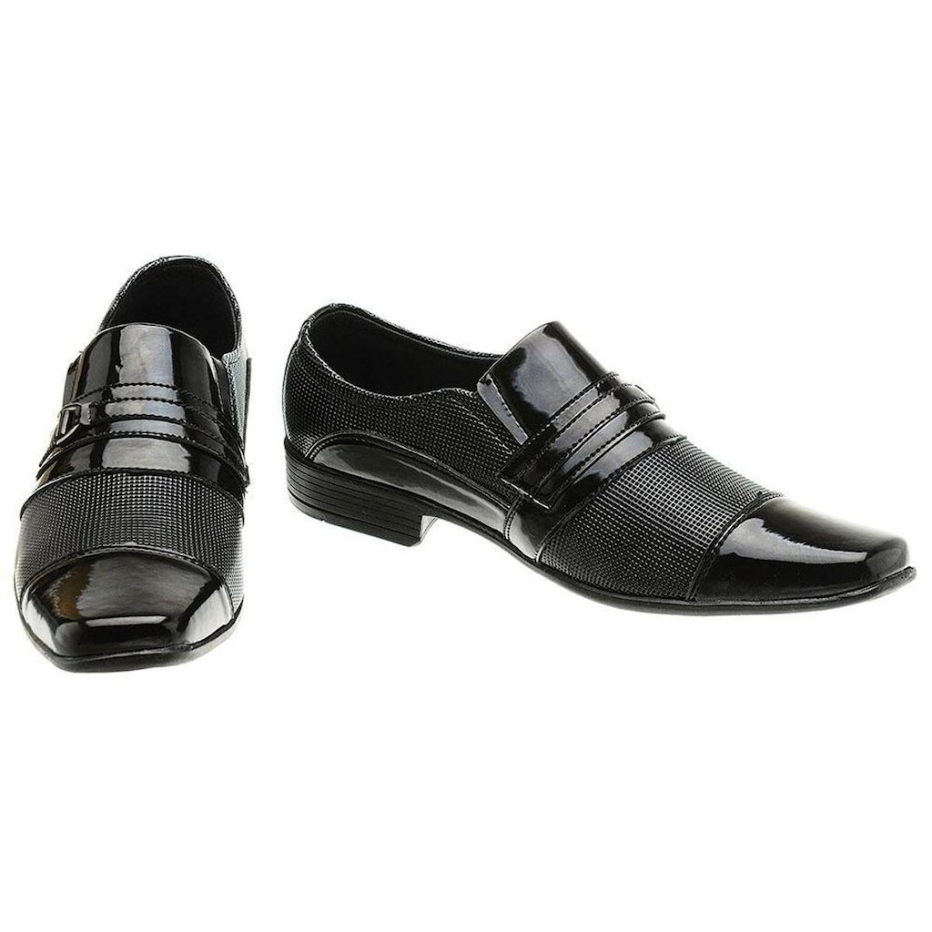 Sapato Social Masculino Verniz Calce Fácil Conforto Metal