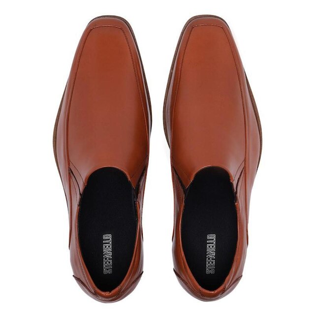 Sapato Social Mocassim Loafer Sola Em Couro Costurada 016
