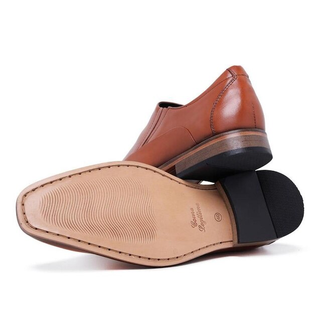 Sapato Social Mocassim Loafer Sola Em Couro Costurada 016