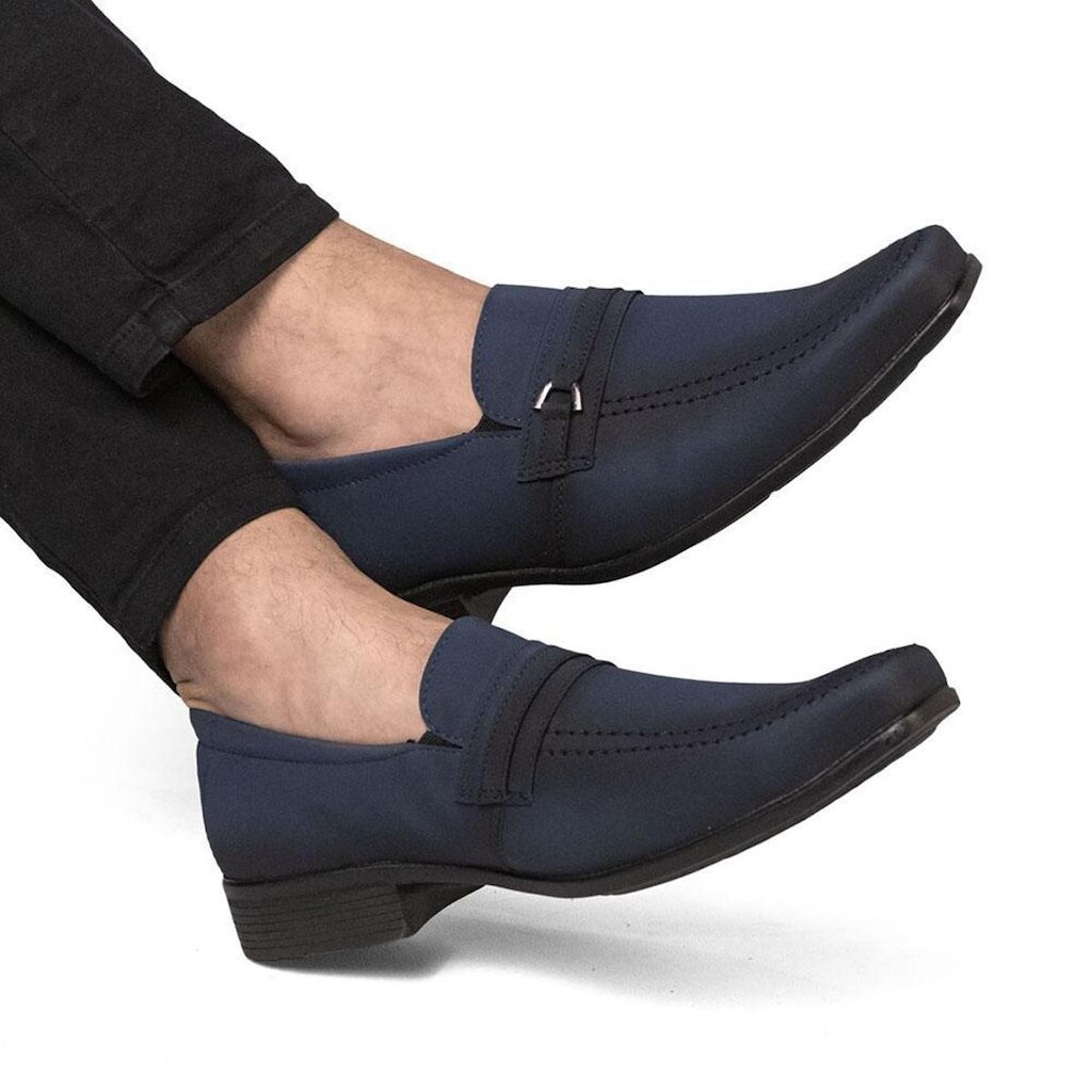 Sapato Social Mocassim Masculino Moderno em Couro com Elástico Sanlorenzo 1103