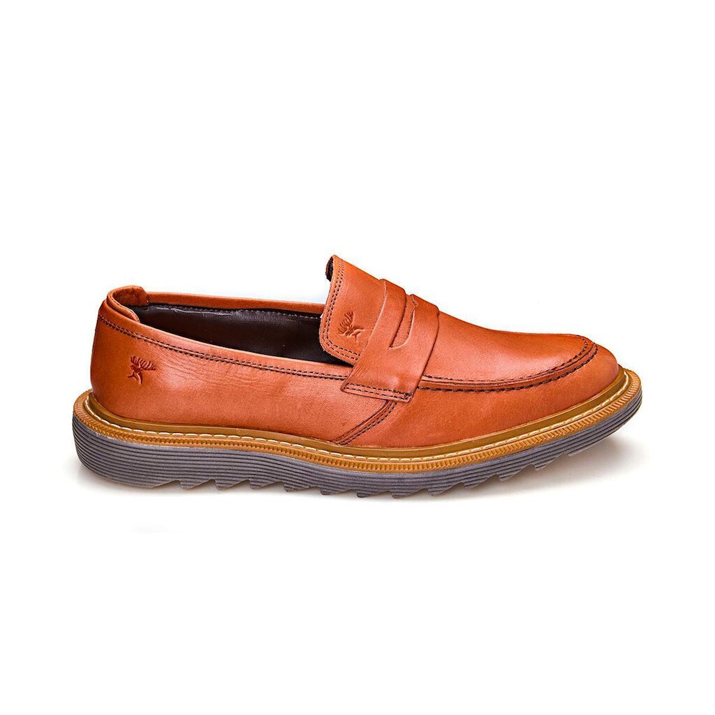 Sapato Social Mocassim Masculino Tratorado Loafer Havana
