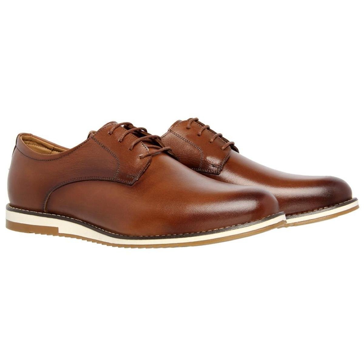 Sapato Social Oxford Masculino De Amarrar Em Couro Menor preço em Sapato Social Oxford Masculino De Amarrar Em Couro