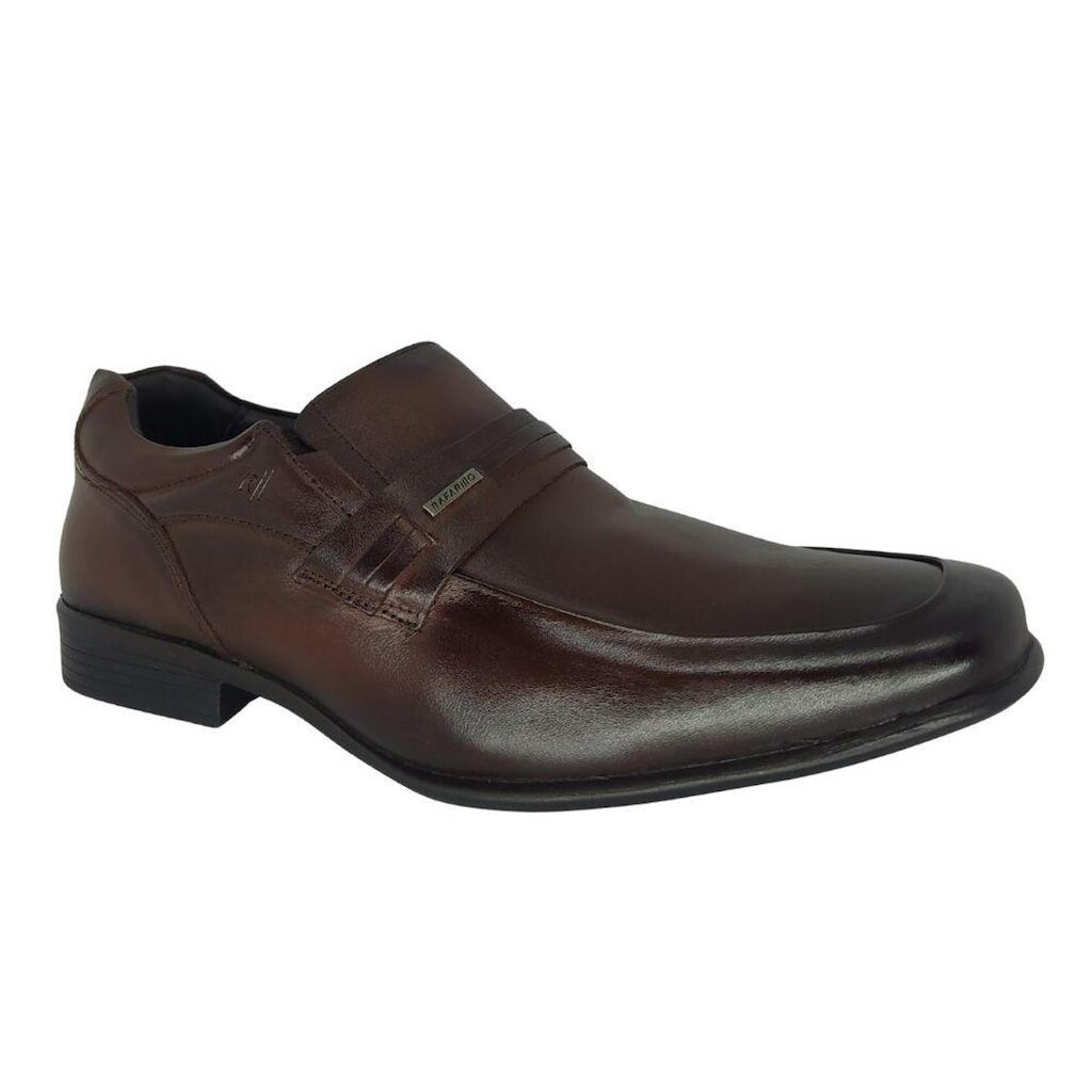 Sapato Social Rafarillo Preto Em Couro Legítimo + Cinto + Meia + Calçadeira