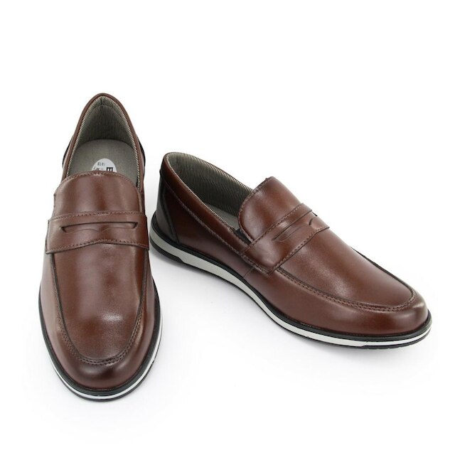 Sapato Social Sola Branca Elástico Footwear Confortavel Cafe