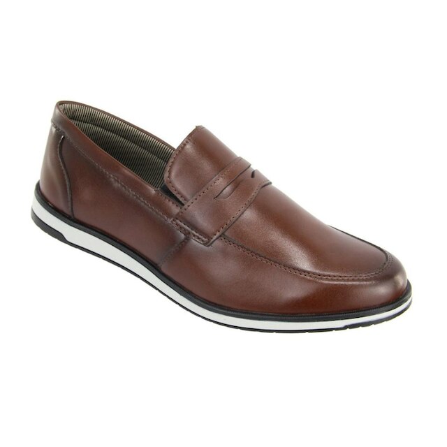 Sapato Social Sola Branca Elástico Footwear Confortavel Cafe
