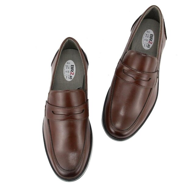 Sapato Social Sola Branca Elástico Footwear Confortavel Cafe