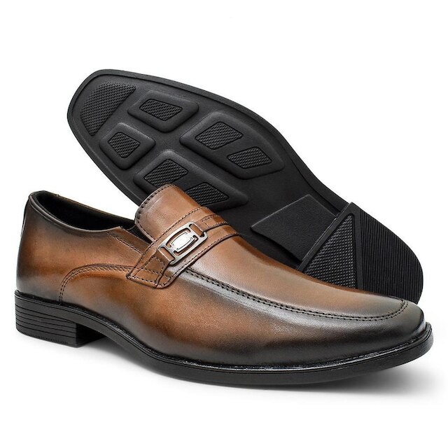 Sapato Social Sport Fino Masculino Couro 803