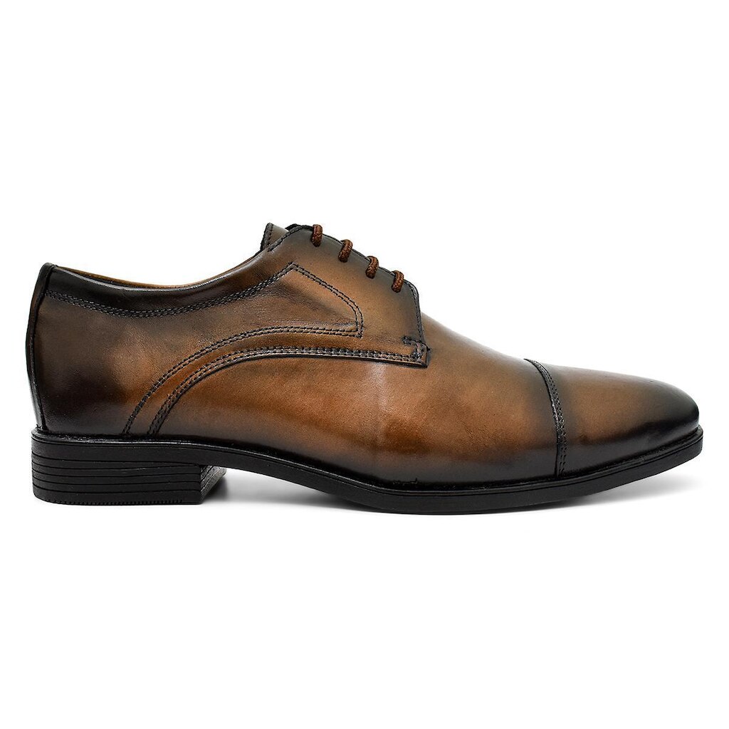 Sapato Social Sport Fino Masculino Couro Marrom Conforto Amarrar
