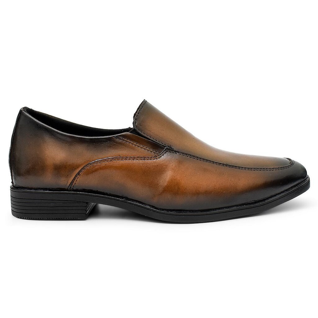 Sapato Social Sport Fino Masculino Couro Marrom Conforto Calce Facil