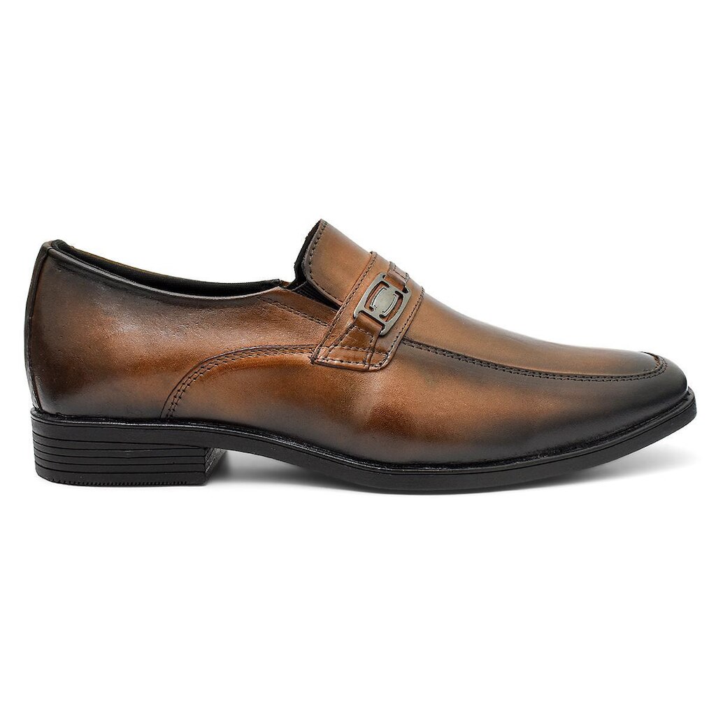 Sapato Social Sport Fino Masculino Couro Marrom Conforto