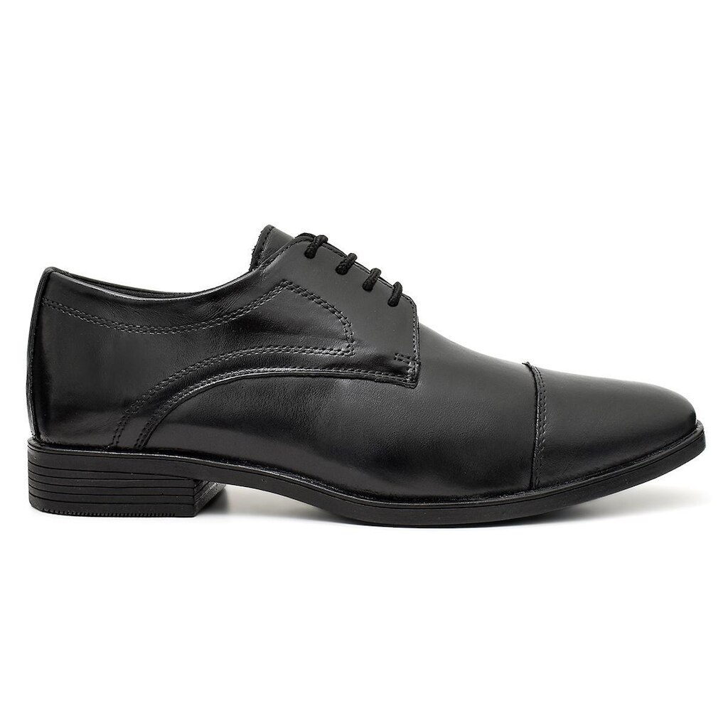 Sapato Social Sport Fino Masculino Couro Preto Conforto Amarrar