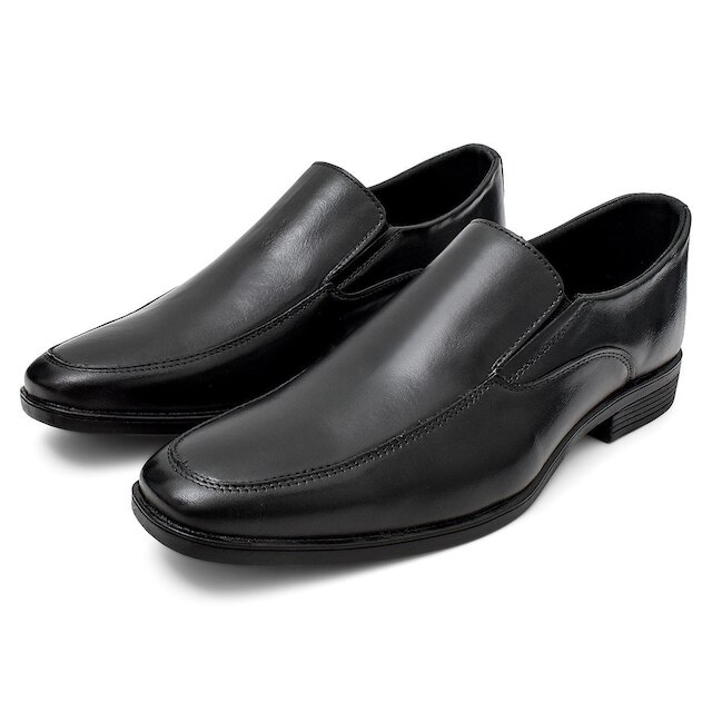 Sapato Social Sport Fino Masculino Couro Preto Conforto Calce Facil