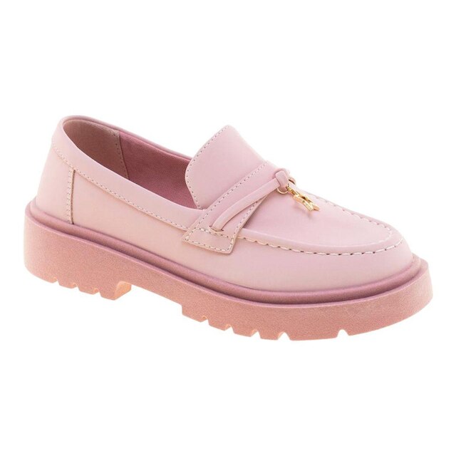 Sapato Sua Sia 9149.51558 Mocassim Casual Salto Tratorado Infantil Menina