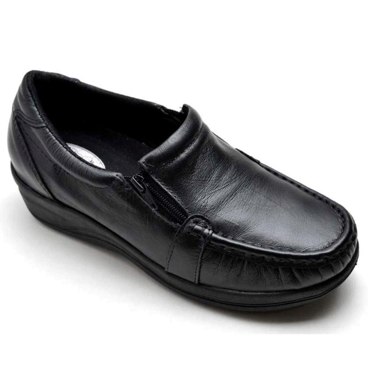 Sapato Tênis Ortopédico Feminino Social Mocassim Casual Enfermagem Zíper Lateral Couro é ruim? Sapato Tênis Ortopédico Feminino Social Mocassim Casual Enfermagem Zíper Lateral Couro é boa?