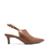 Sapato Unique Scarpin Slingback Couro - Marrom