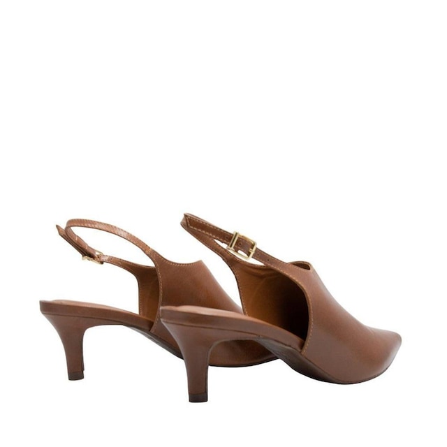 Sapato Unique Scarpin Slingback Couro