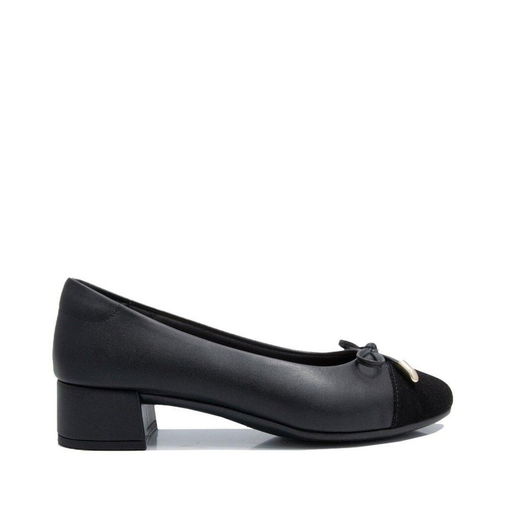 Sapato Via Comfort Salto Bloco Baixo Bico Arredondado