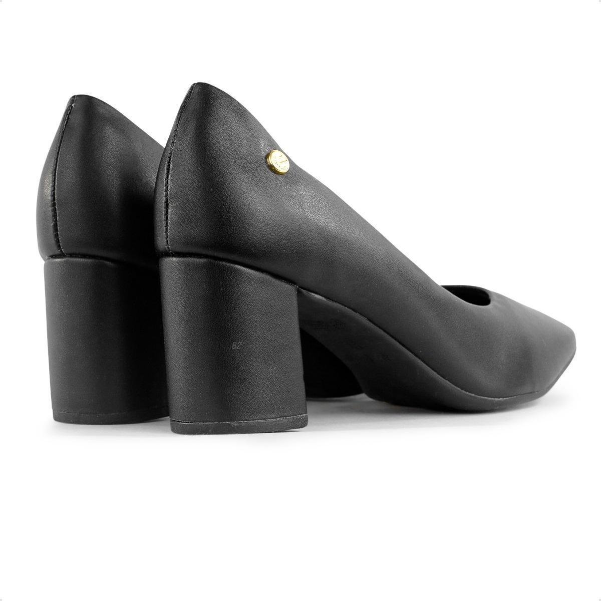 Sapato Scarpin Salto Bloco Sapato OnÃ§a Salto Grosso Salto Bloco