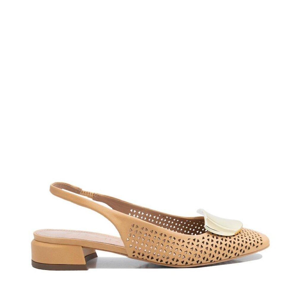 Sapato Vicenza Slingback Vazado Aplicação Metalizada