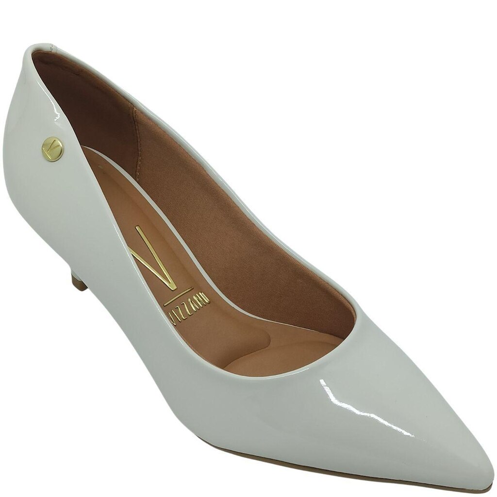 Sapato Vizzano Feminino Verniz com Enfeite Dourado Lateral