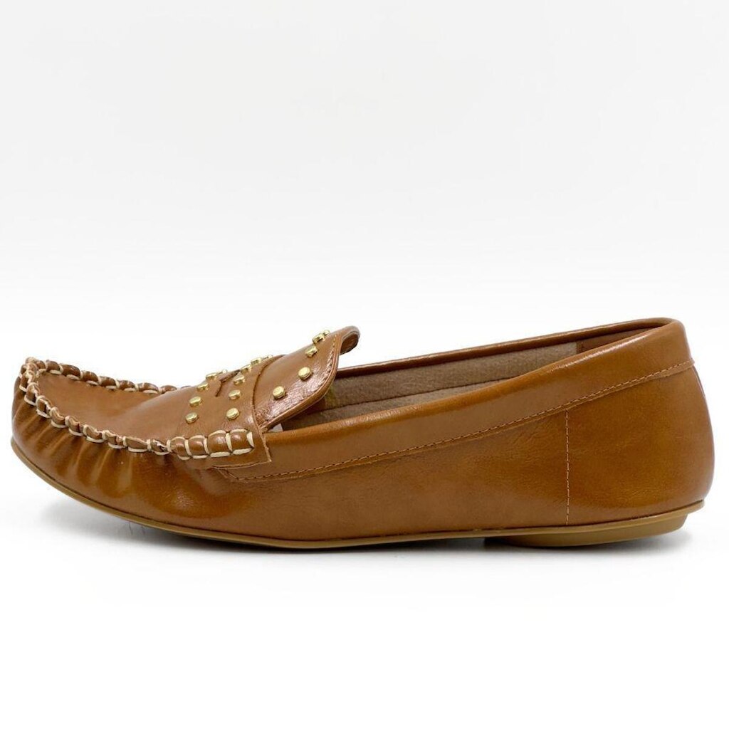 Sapato Vizzano Mocassim em Verniz com Aplicações Feminino