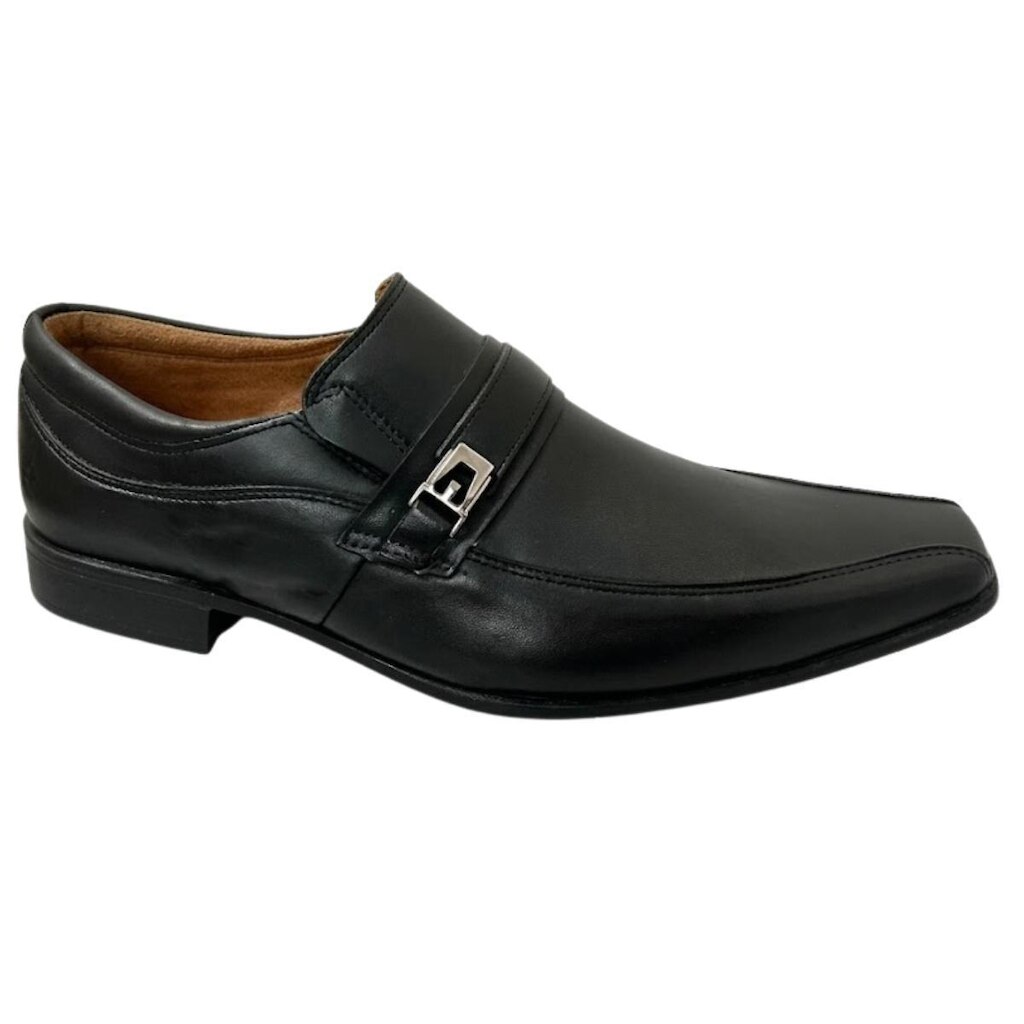 Sapato Zurich Casual Masculino Perlatto ZUR005 Couro Preto