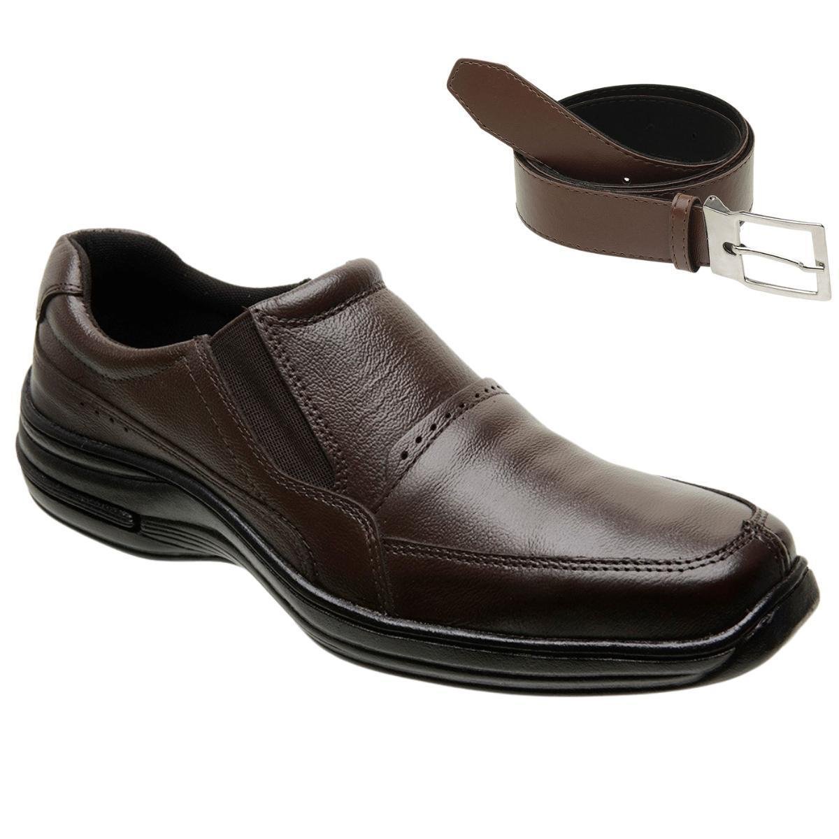 Sapatos Social Masculino Ortopédico Couro Legítimo Confort + Correia Menor preço em Sapatos Social Masculino Ortopédico Couro Legítimo Confort + Correia