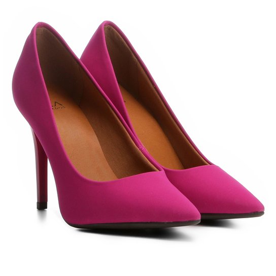 Scarpin Ala Salto Alto Nobuck - Pink