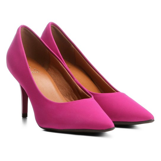 Scarpin Ala Salto Alto Nobuck - Pink