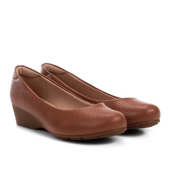 Scarpin Anabela Modare Laser Cut - Rosê