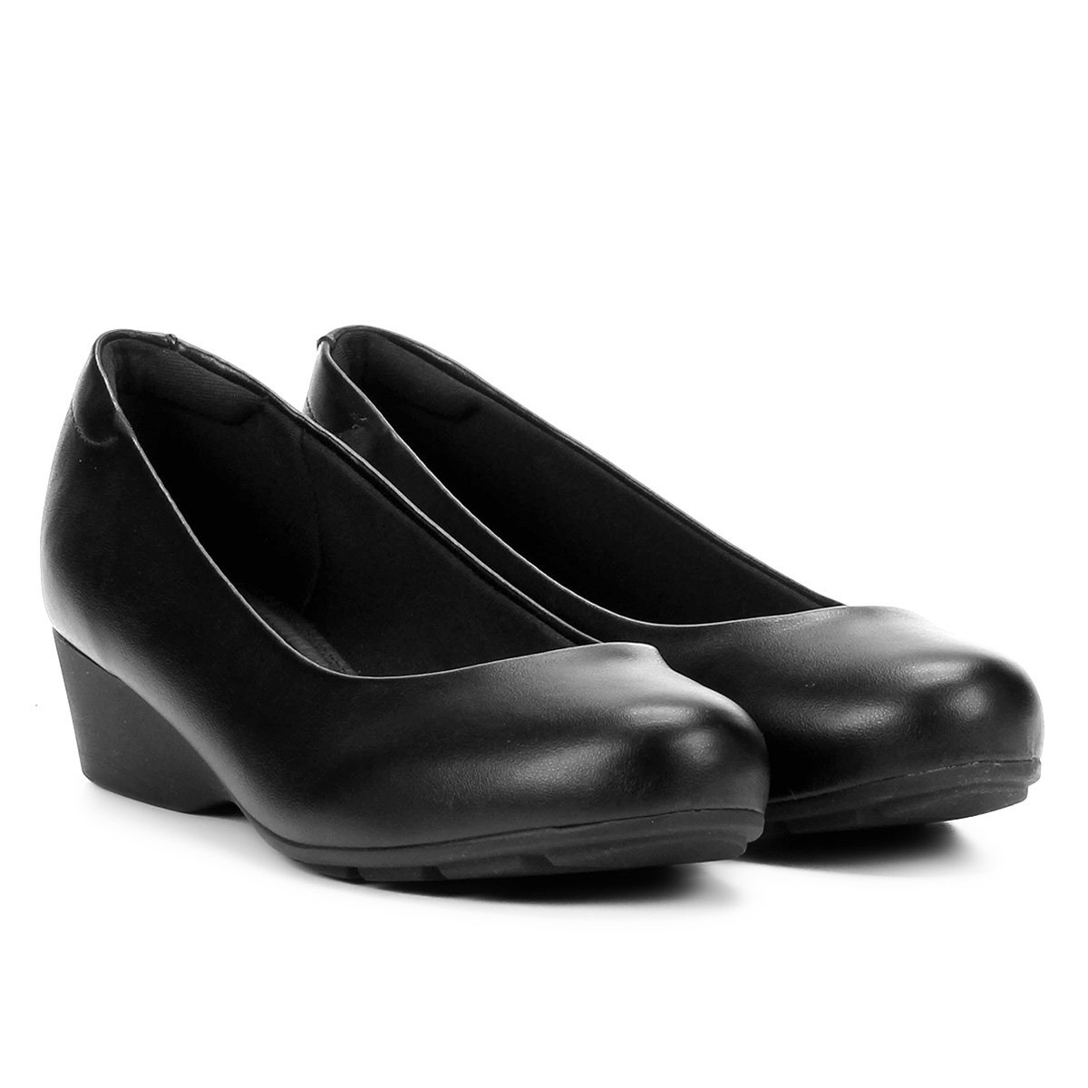 Modare Sapato De Salto Preto Fechado Sapato Modare Anabela Scarpin