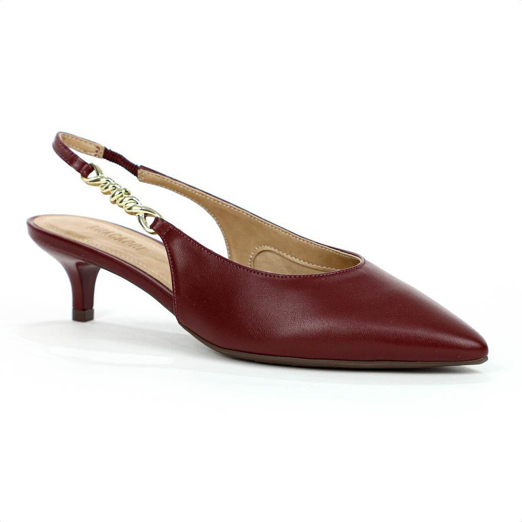 Scarpin Anacapri Salto Kitten Heel Bordô - Feminino