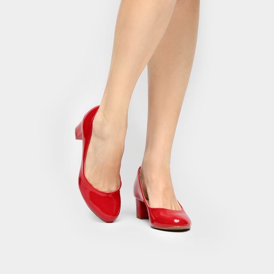 Scarpin Beira Rio Básico - Vermelho