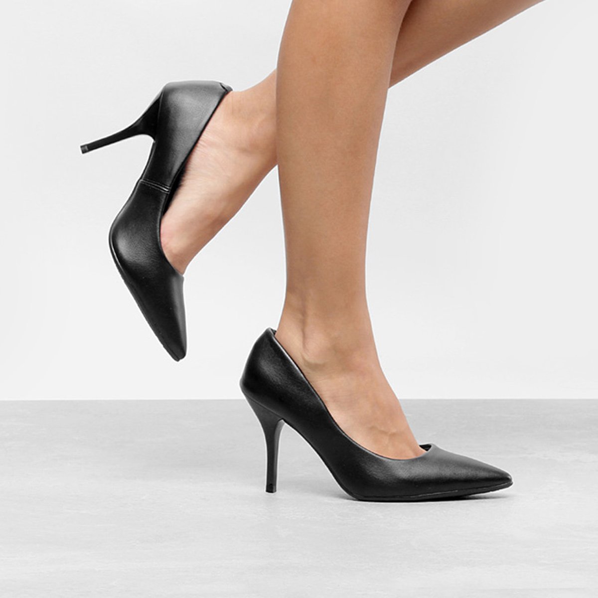 Scarpin Beira Rio Salto Alto - Preto Menor preço em Scarpin Beira Rio Salto Alto - Preto