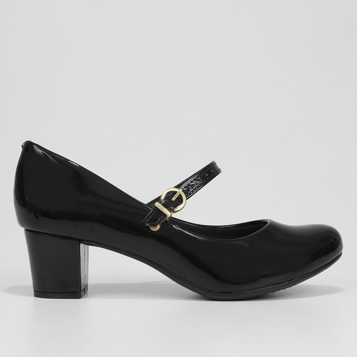 Scarpin Beira Rio Salto Baixo Feminino - Preto Menor preço em Scarpin Beira Rio Salto Baixo Feminino - Preto