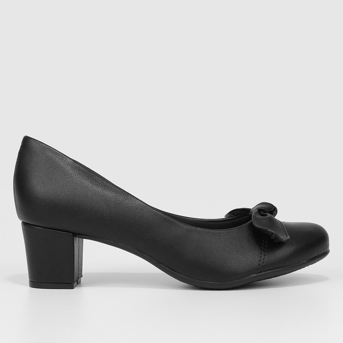 Scarpin Beira Rio VI Laço Salto Baixo Feminino - Preto Menor preço em Scarpin Beira Rio VI Laço Salto Baixo Feminino - Preto