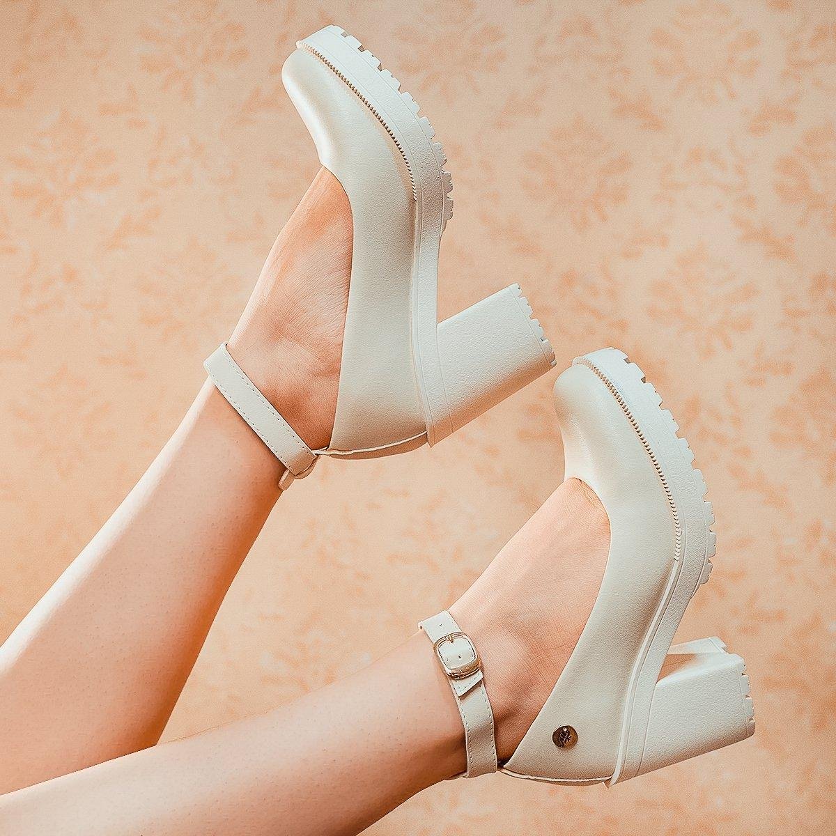 Sandalia Baixo Feminina Tornozeleira Compre Online Zattini