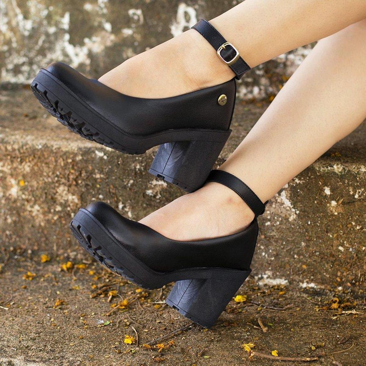 Zattini Scarpin Scarpin Com Tornozeleira Salto Baixo Tornozeleira