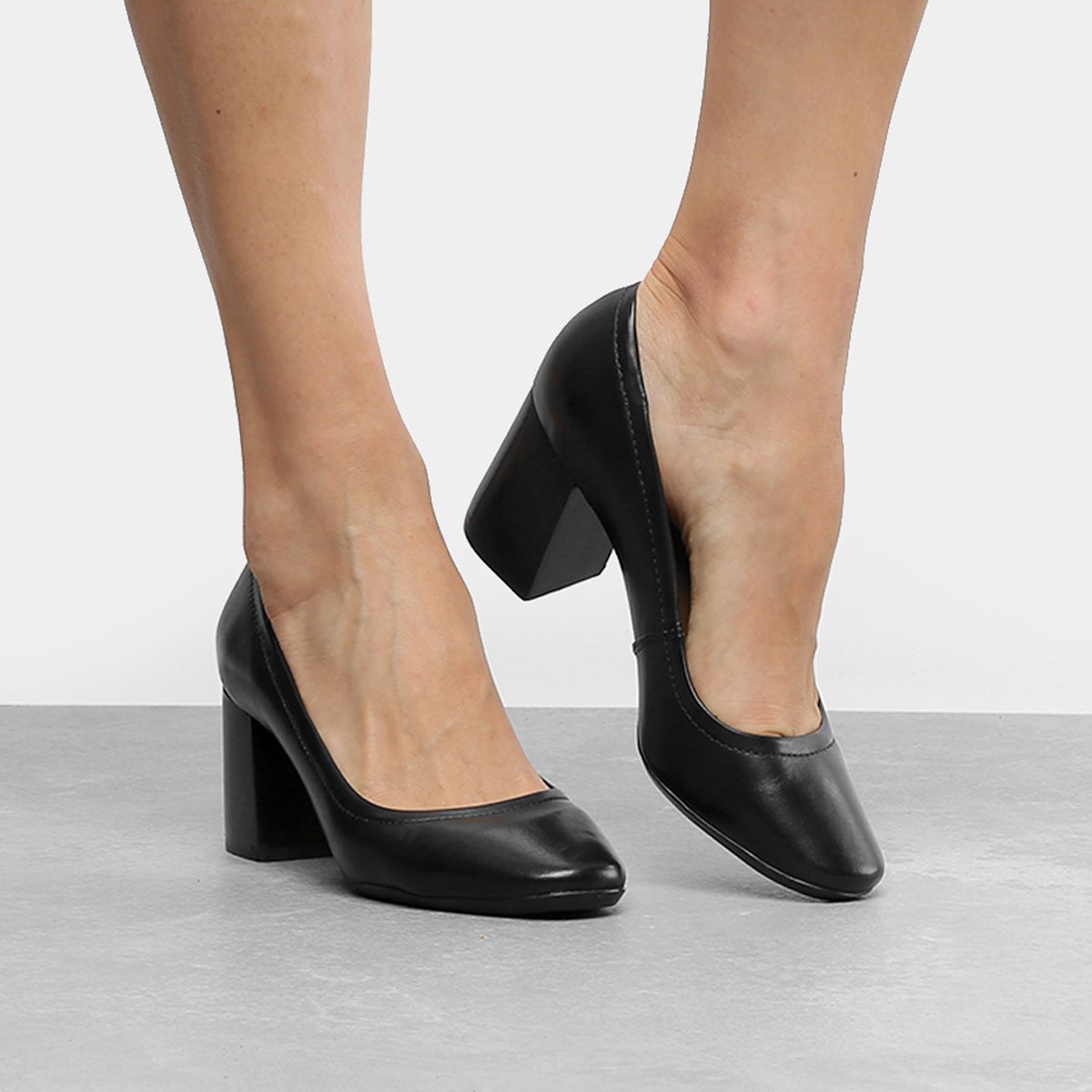 scarpin salto grosso bottero