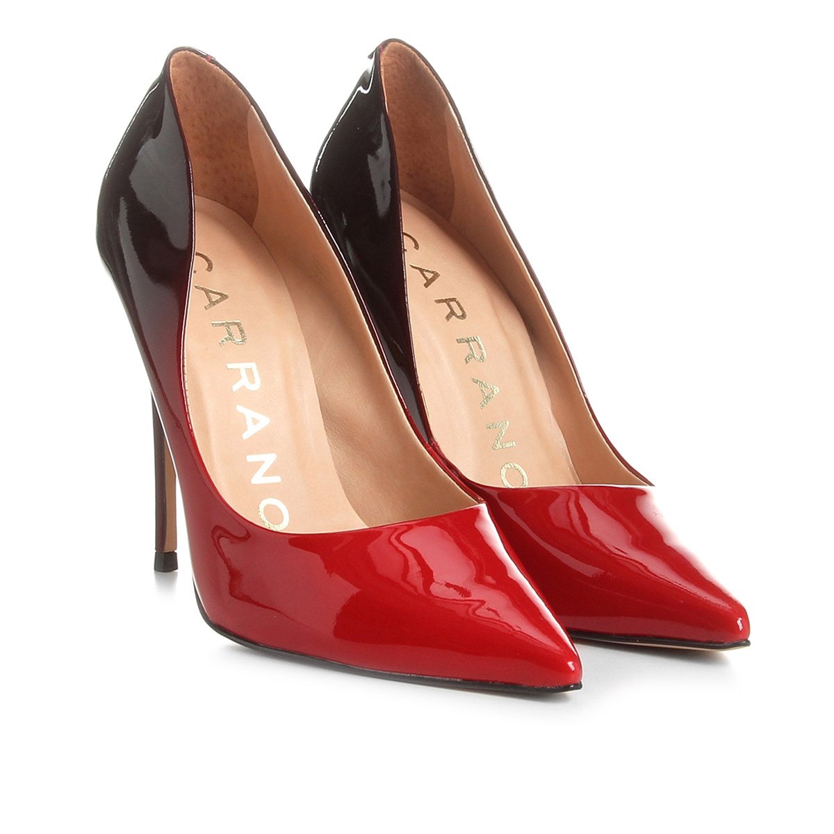 scarpin degrade vermelho