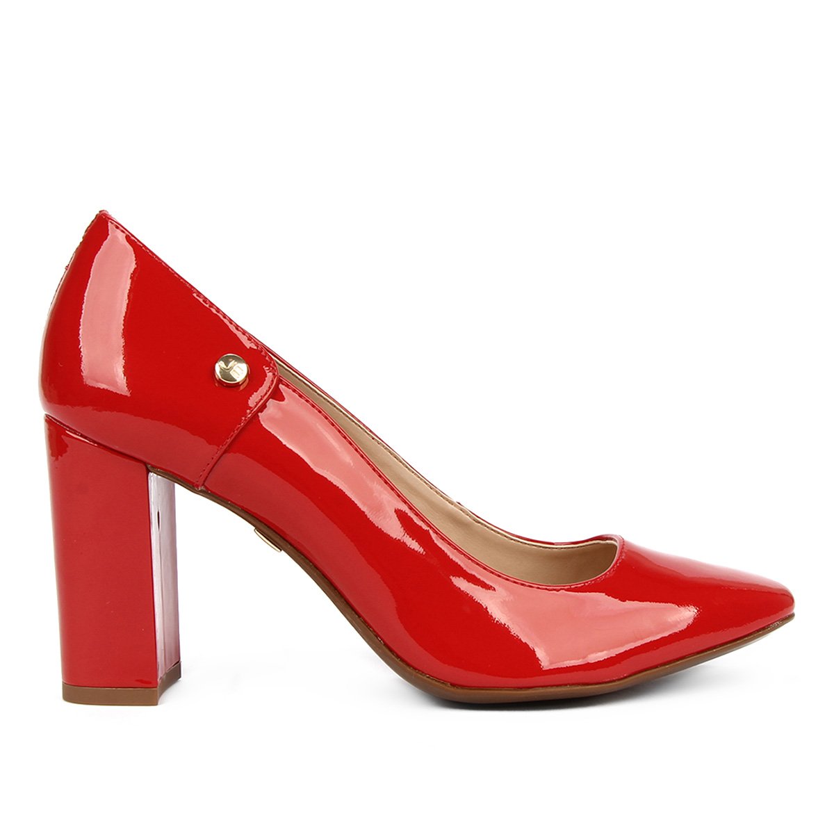 scarpin vermelho salto bloco