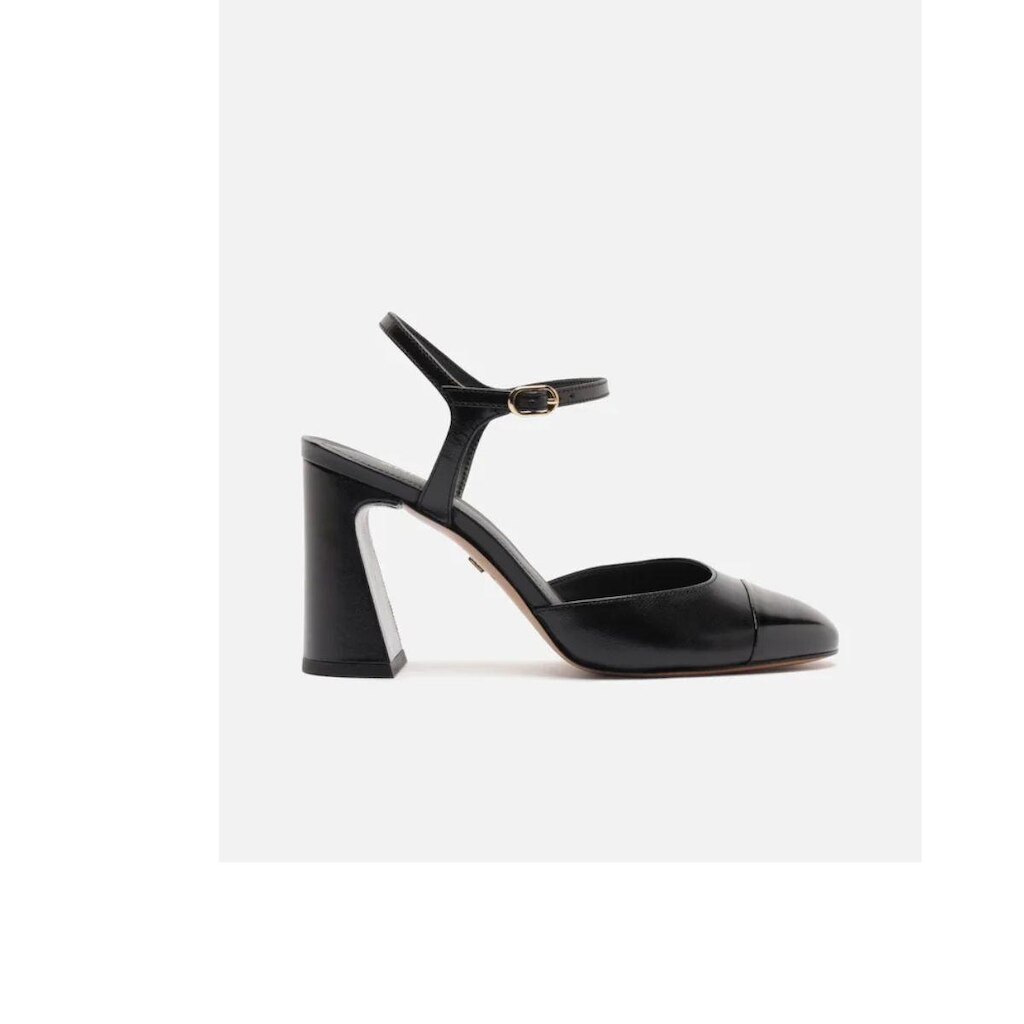 Scarpin Couro Salto Bloco Slingback Lançamento Arezzo