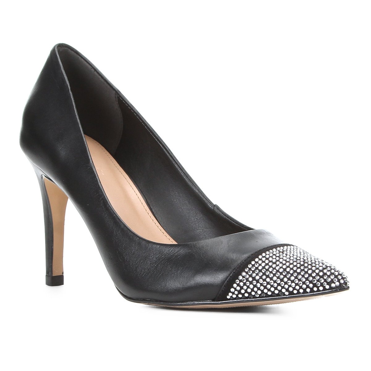 scarpin preto com brilho