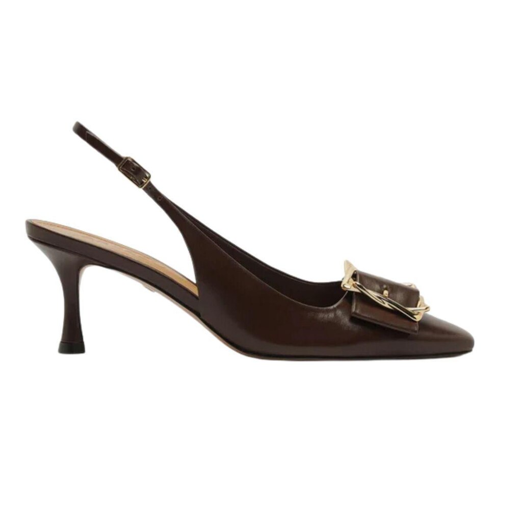 Scarpin Couro Slingback Fivela Lançamento Arezzo