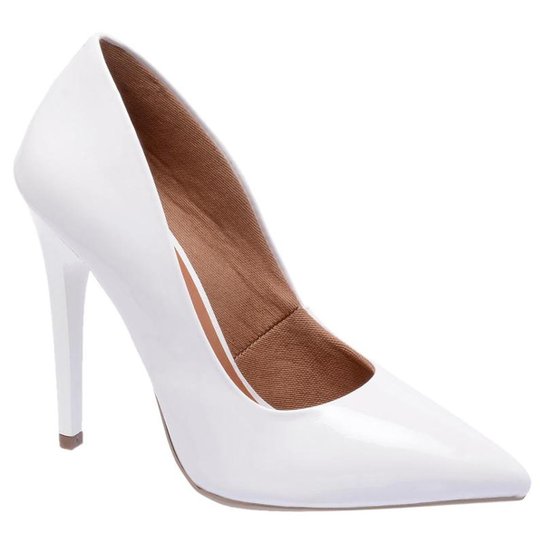Scarpin Di Scarp Salto Alto Bico Fino Verniz Feminino Zattini