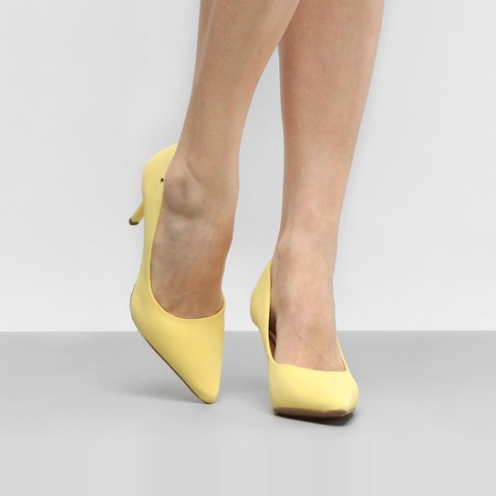 Scarpin Drezzup Salto Fino - Amarelo
